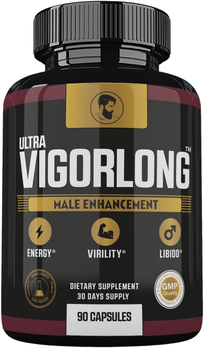 Ultra VigorLong Supplement Advanced Formula, Ultra VigorLong for Men, Ultra Vigorlong Capsules, 90 Count – Image 1