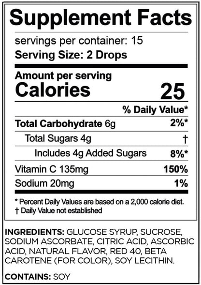 Quality Choice Vitamin C Drops, Citrus Flavour, 30 Count