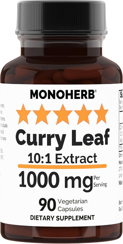 Curry Leaf 10:1 Extract - 1000 mg per Serve - 45 Serves per Bottle