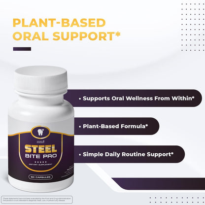 Steel Bite Pro – 23 Plant-Based Ingredients – Turmeric: A powerful antioxidant that helps maintain a healthy – Image 2