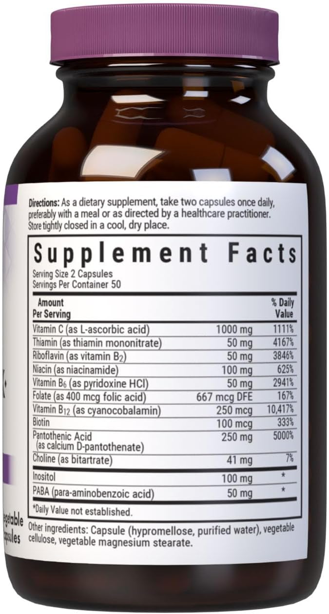 Bluebonnet Nutrition Stress Relief B Complex Vegetable Capsules - görsel 2