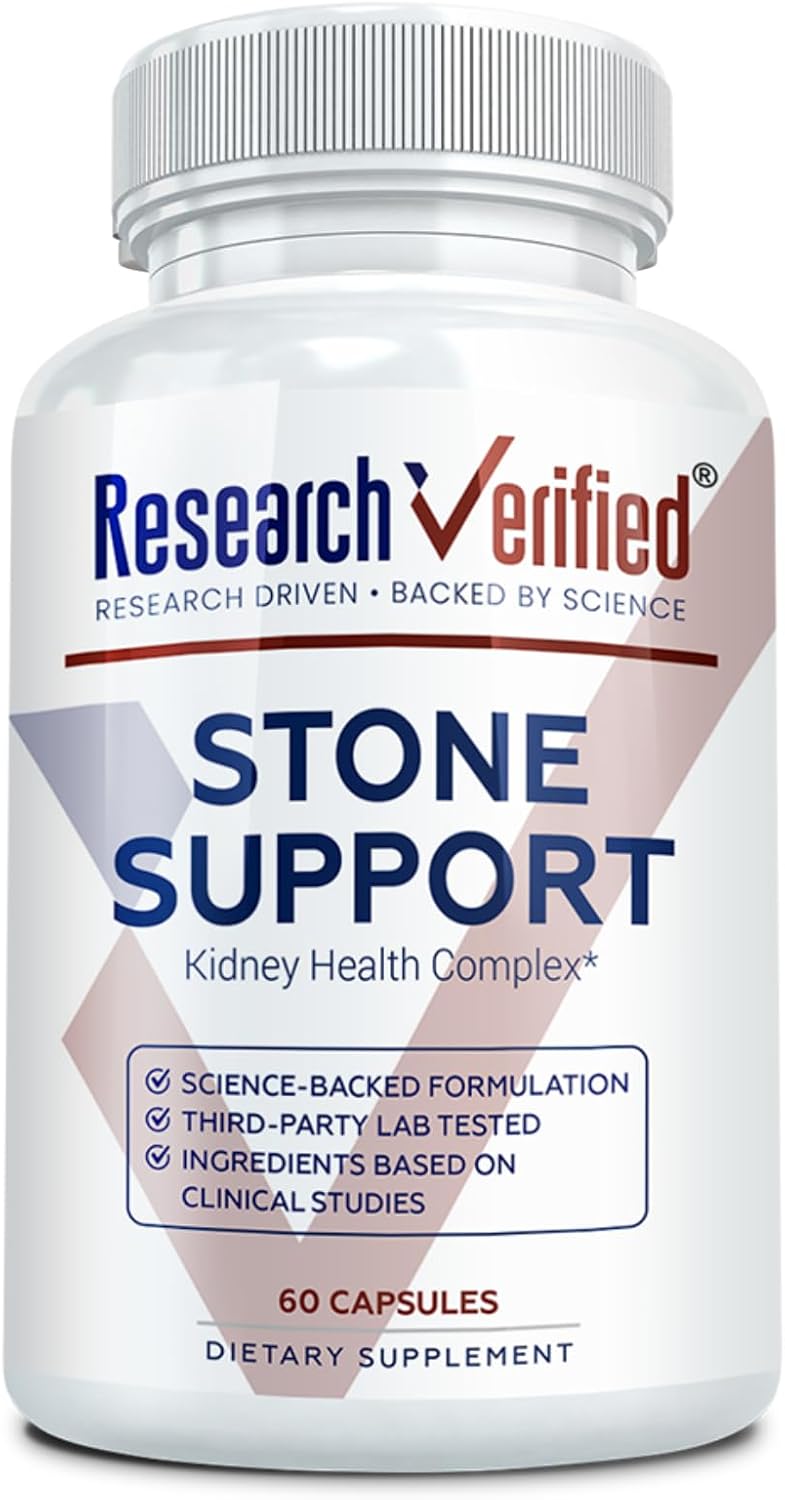 Research Verified Stone Support - Optimal Kidney Stone Defence with Chanca Piedra, Crataeva Nurvala, BioPerine - Vegan - 60 Capsules - görsel 1