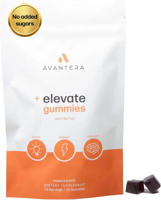 Avantera Elevate Gummies Premium Nootropic – Enhanced Focus and Concentration: Ingredients like Bacopa Monnieri – Image 1