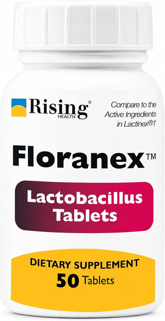 Rising Health Floranex™ Lactobacillus Probiotic Dietary Supplement Tablets for Digestive & Gut Health – Image 1