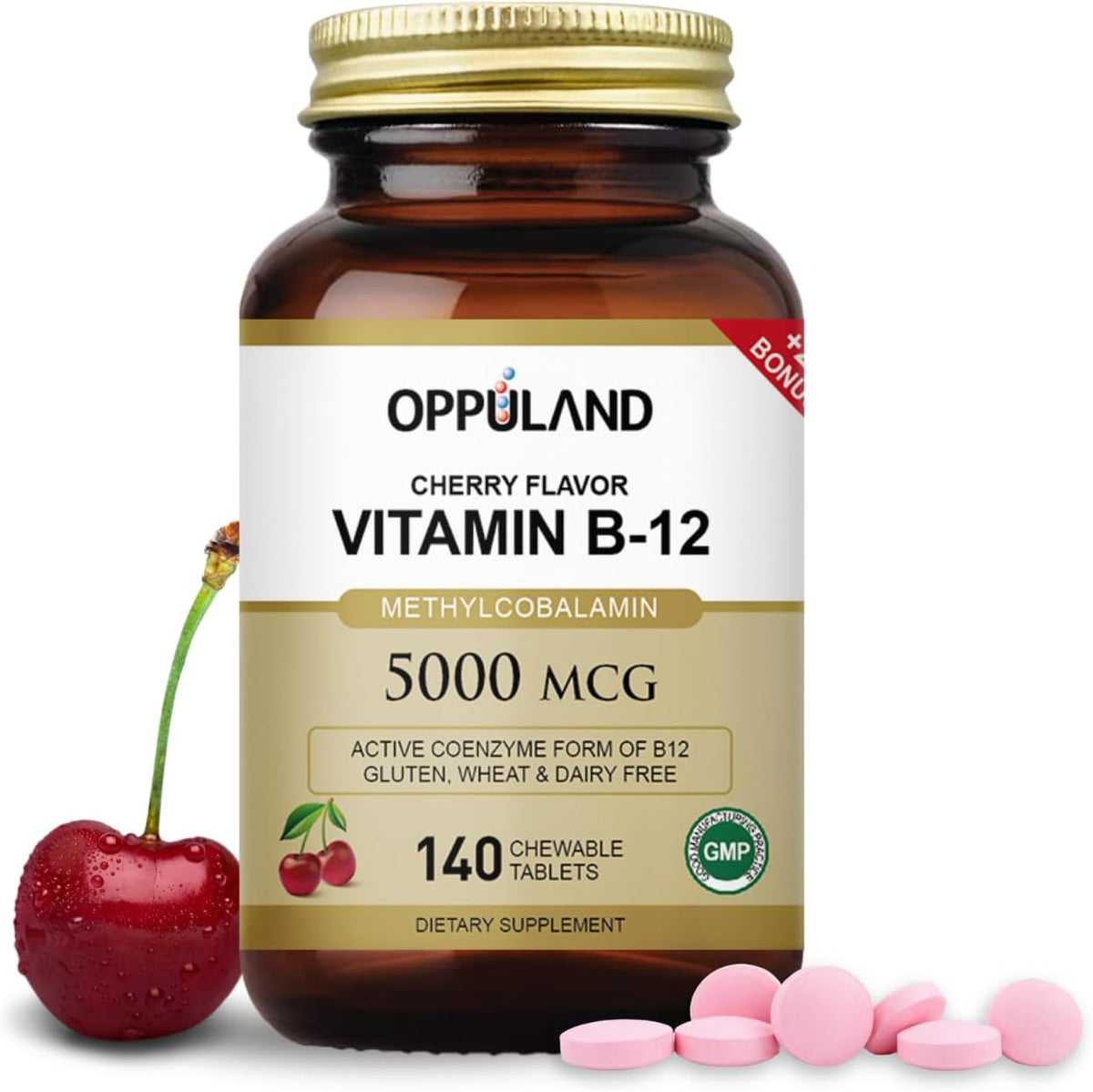 Oppuland Methyl B-12 5000mcg with Folate - – High-potency methylcobalamin (5000 mcg) with 400 mcg folate – Image 1