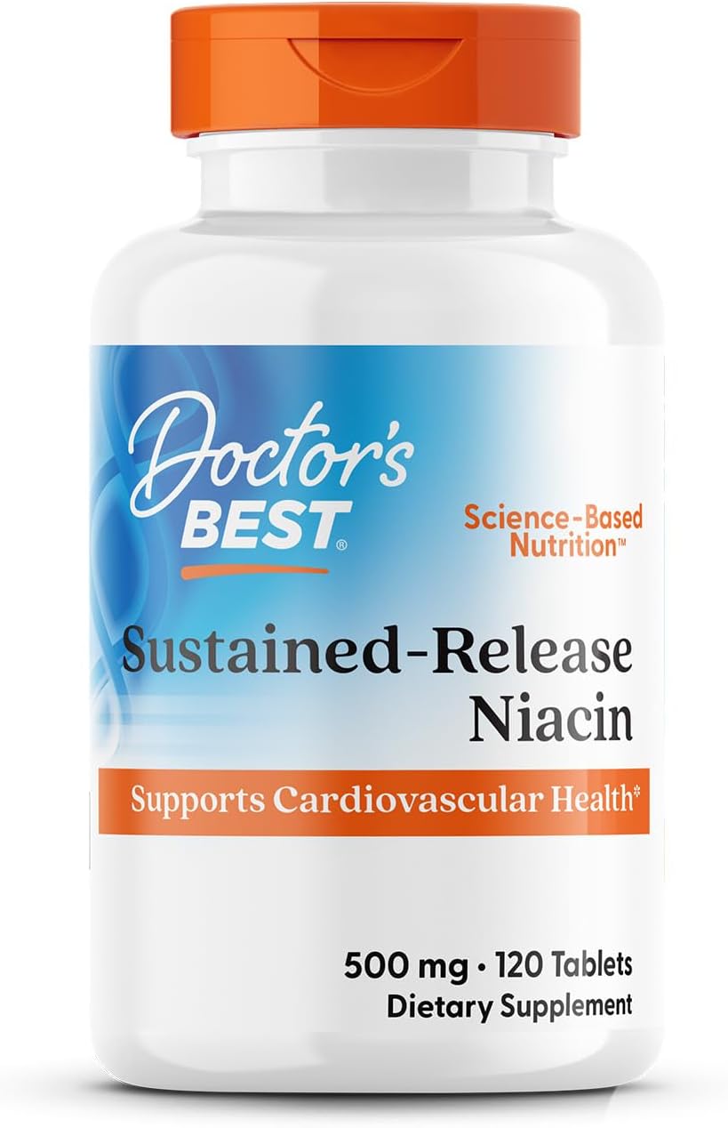 Doctor's Best Niacin 500 mg Extended Release – 120 Tablets - görsel 1