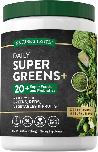 Nature's Truth Super Greens Superfood Powder – Fruit & Vegetables Blend, 280g