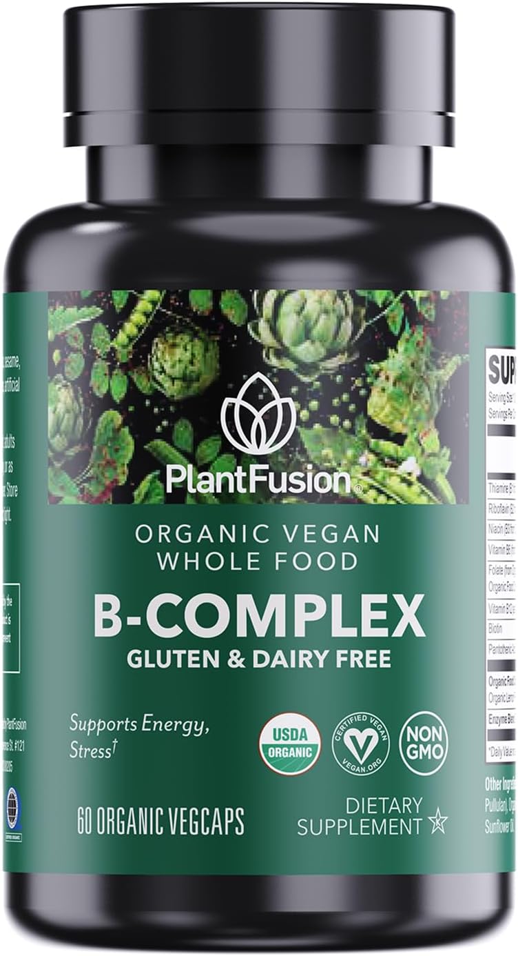 PlantFusion Organic Vitamin B-Complex, Vegan Wholefood Supplement for Energy & Metabolism, Methylated B12, Guava, Lemon & – Image 6