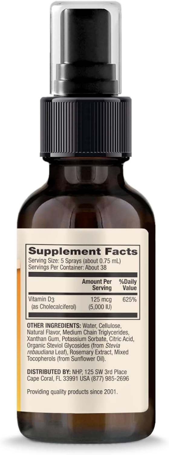 Dr. Mercola Vitamin D3 Sunshine Mist - Supports Immune & Joint Health - 5000 IU per Serving - Non-GM, Gluten free & Soy-Free - 0.98 fl oz (38 Servings) - görsel 2