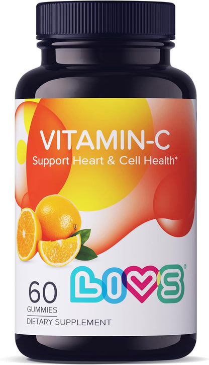 LIVS Vitamin C 250mg Gummies – Immune Support, Vegan, Non-GM, Gluten free – 60 Gummies