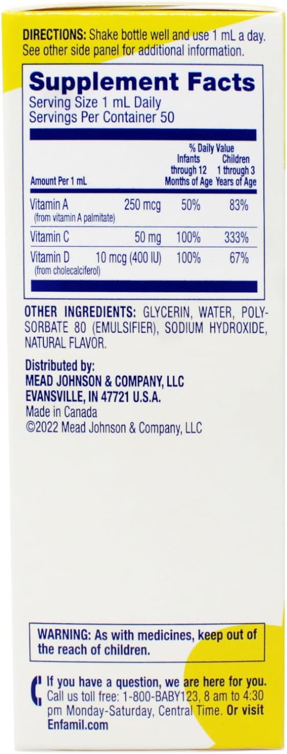 Enfamil Tri Vi Sol Infant Multivitamin Drops with Dropper, 50 mL - görsel 4