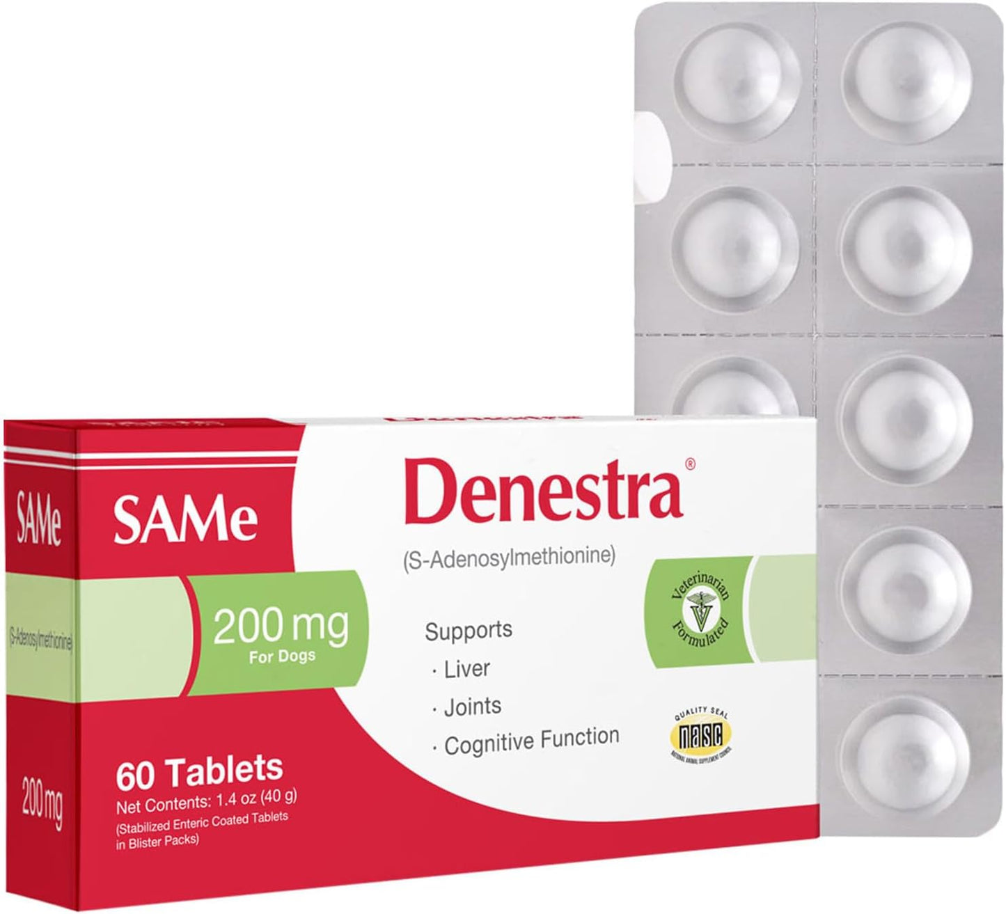 Denestra SAMe for Dogs – S-Adenosyl-L-Methionine – Liver, Joint & Cognitive Support – Promotes Brain Function & Mobility – Vet-Recommended Formula – 200 mg – 60 Chewable Tablets - görsel 6