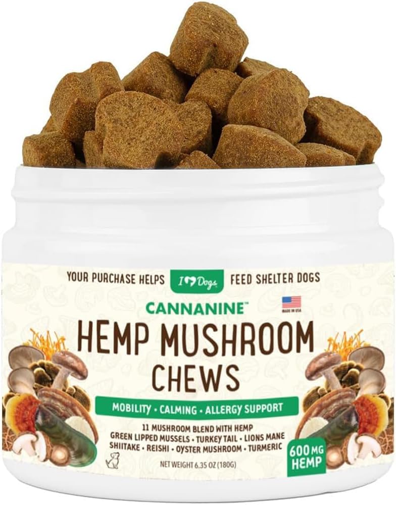 iHeartDogs Hemp Mushroom Chews for Dogs – Mobility, Calming & Immune Support (60 Chews) - görsel 5