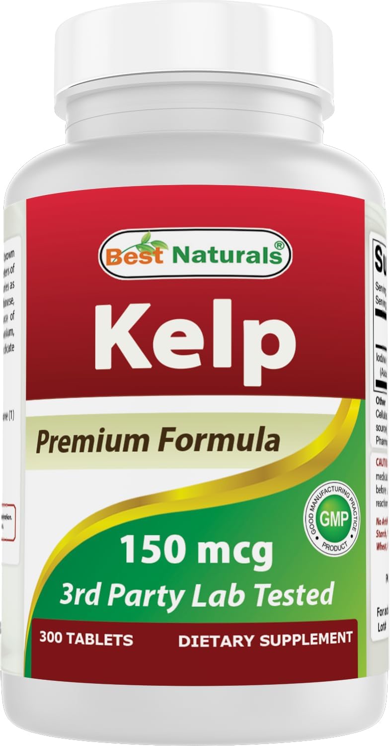 Best Naturals Kelp Supplement 150 mcg, 300 Tablets - görsel 1