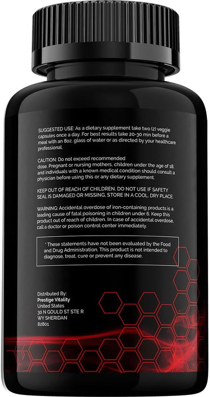 Alpha Stallion Pills Official Formula - AlphaStallion Capsules High Performance Formula - Maximum Strength, All-Natural (2 Pack, 120 Capsules)