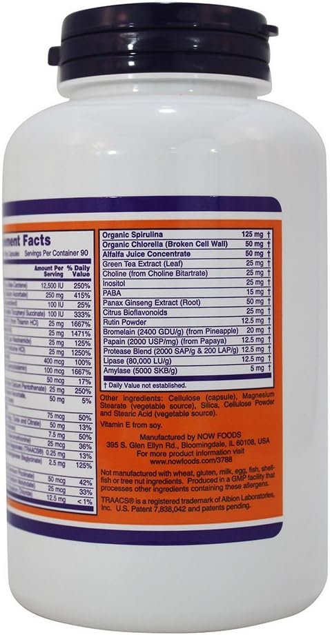 NOW Foods Multi Vitamin Iron-Free - 180 VegiCaps (Pack of 2) - görsel 4