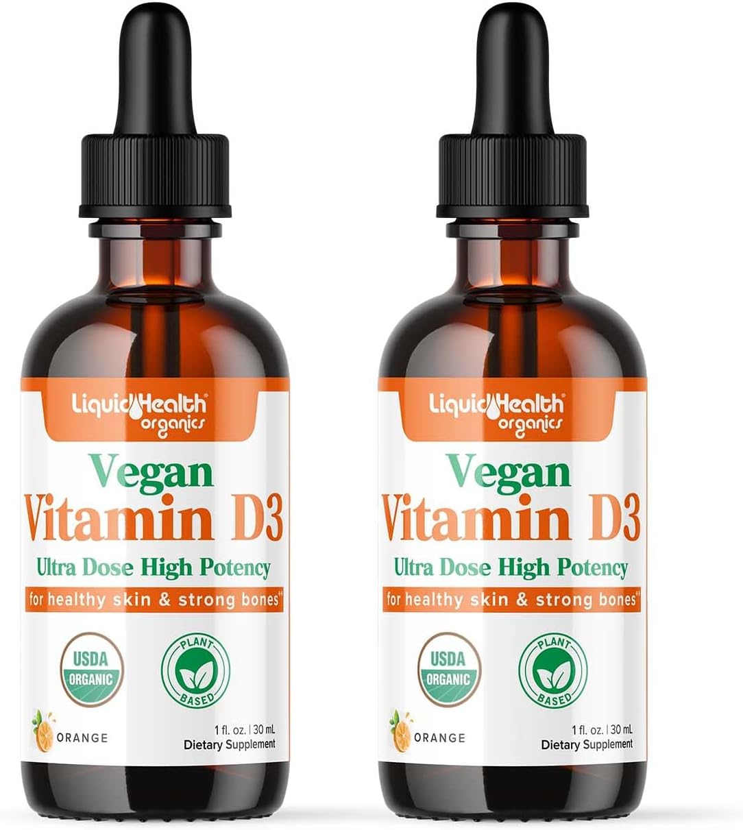 LIQUIDHEALTH Vitamin D3 4000 IU – USDA Certified Organic Vegan Liquid Drops for Immune, Bone & Mood Support (3 Pack) - görsel 7
