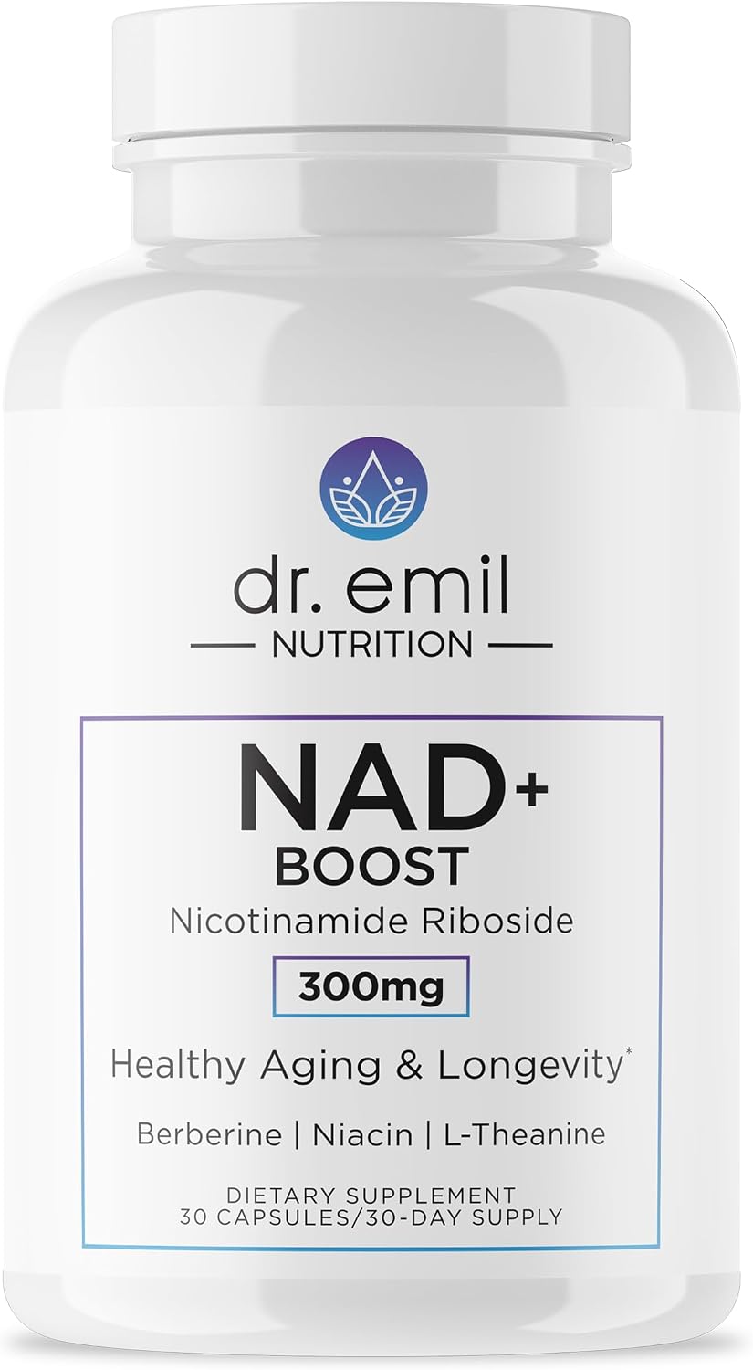 DR. EMIL NUTRITION NAD+ Boost - Nicotinamide Riboside with Berberine & L-Theanine - 30-Day Supply - görsel 1