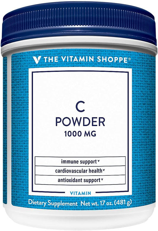 The Vitamin Shoppe Vitamin C 1,000 mg Powder – Immune Support, Antioxidant Protection & Collagen Formation – Image 1