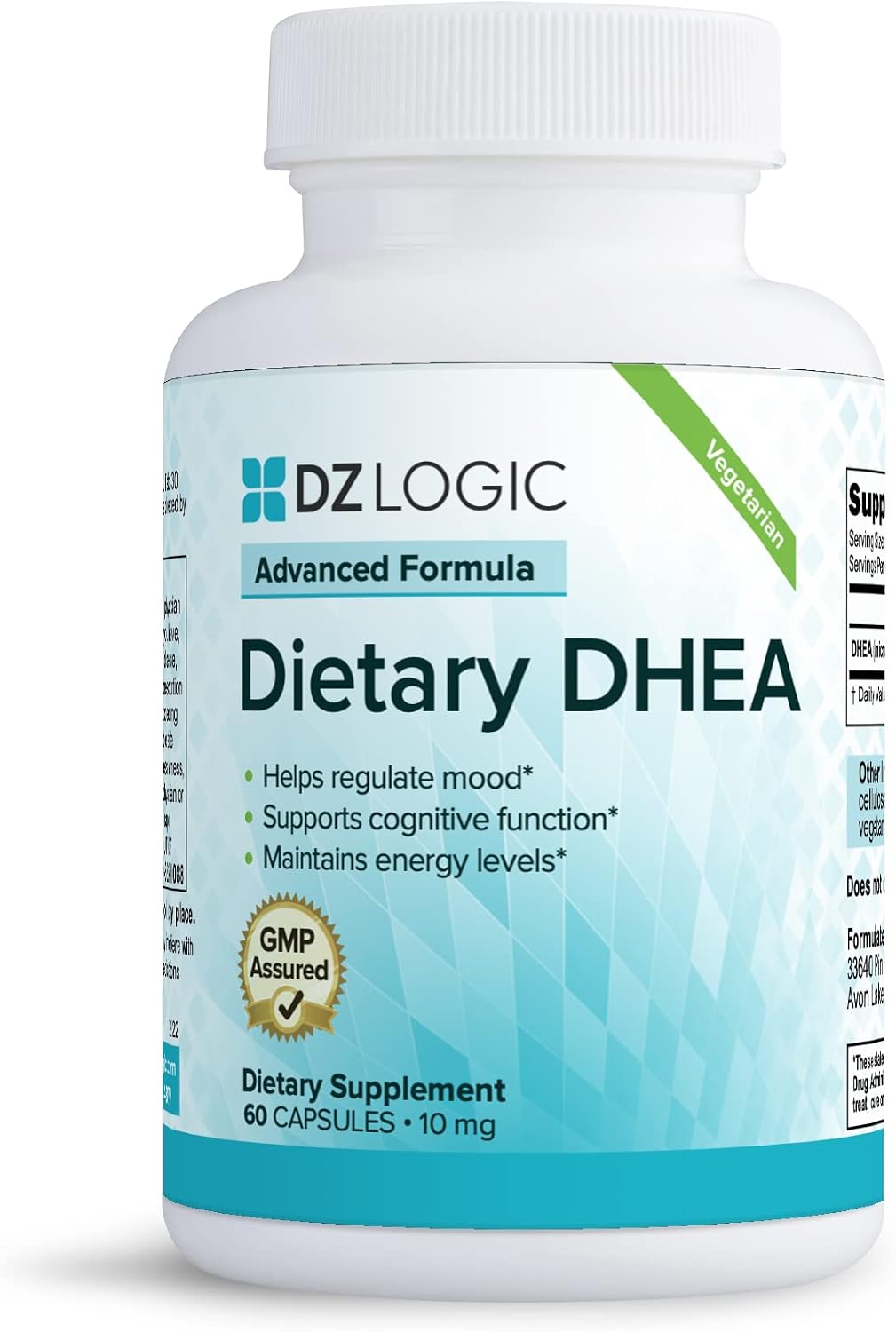Dr. Dzugan's Advanced DHEA Formula - 10 mg, 60 Capsules - Gluten free, GMP Certified - görsel 1
