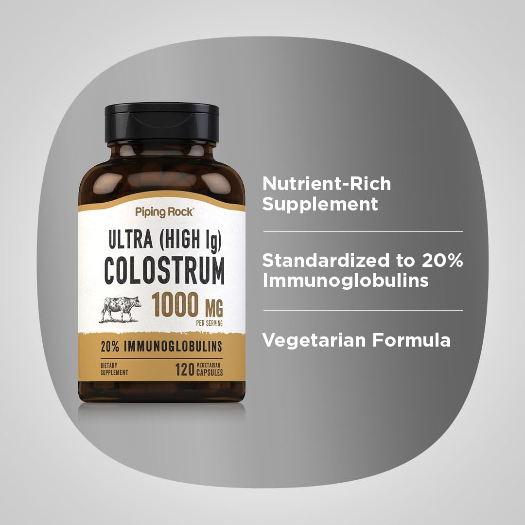 Piping Rock Colostrum Capsules 1000mg, 120 Quick-Release Capsules - görsel 4