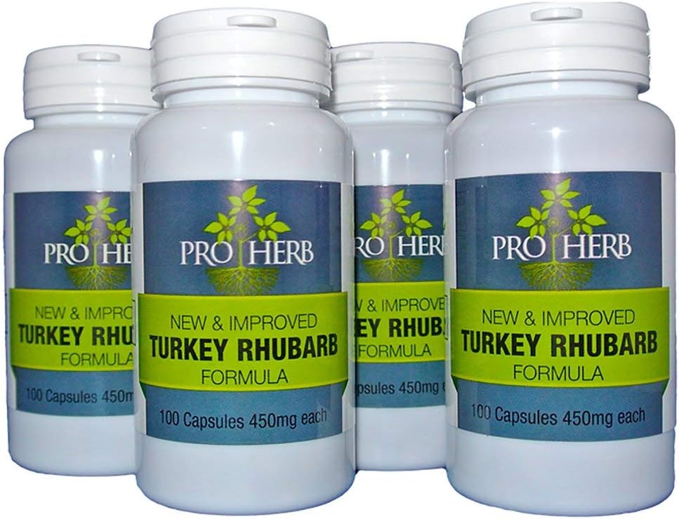 Pro Herb Turkey Rhubarb 450mg, 100 Capsules - görsel 4