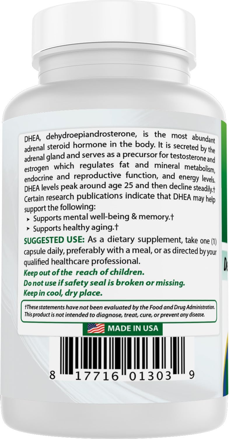 Best Naturals Micronised DHEA 25 mg 180 Capsules - görsel 7