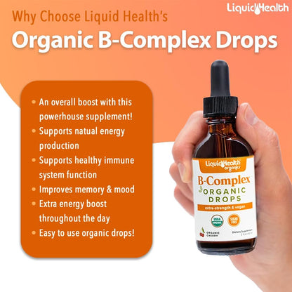 LIQUIDHEALTH USDA Organic Vitamin B Complex – Vitamin B3 (Niacinamide) – A non-flushing form that supports skin – Image 3