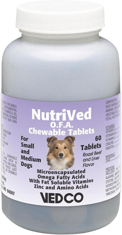 Vedco Nutrived O.F.A. Chewable Tablets for Large Dogs (60 Count)