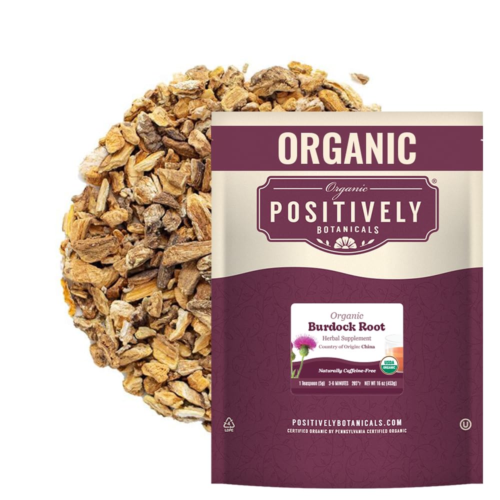 Organic Positively Botanicals Company, Burdock Root, Herbal Tea Loose Leaf Botanical, 453 g - görsel 1