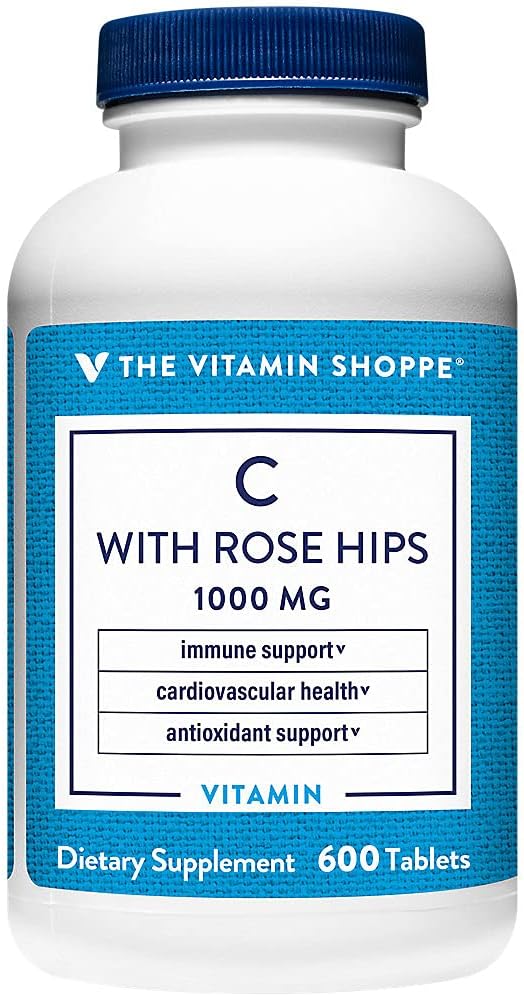The Vitamin Shoppe C-1000 with Rose Hips 600 Tablets - görsel 1