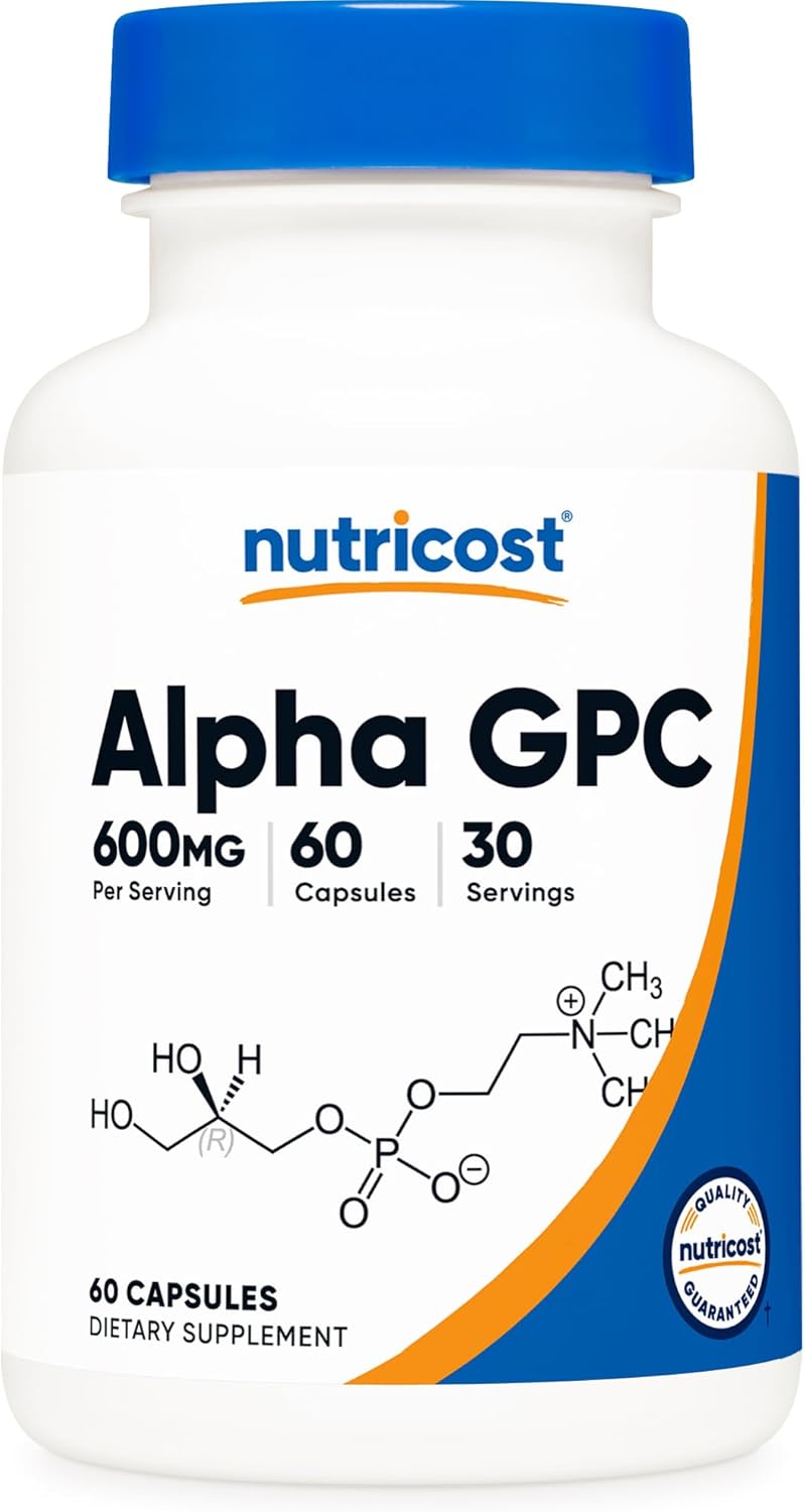 Nutricost Alpha GPC 600mg (300mg per Capsule) - 120 Vegetarian Capsules - görsel 1
