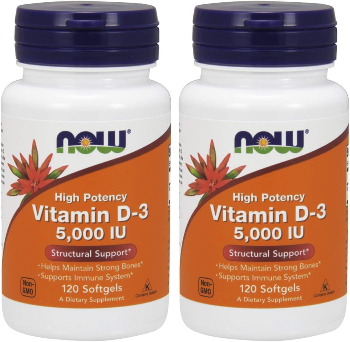 NOW Vitamin D-3 5,000 IU, 120 Softgels - görsel 8
