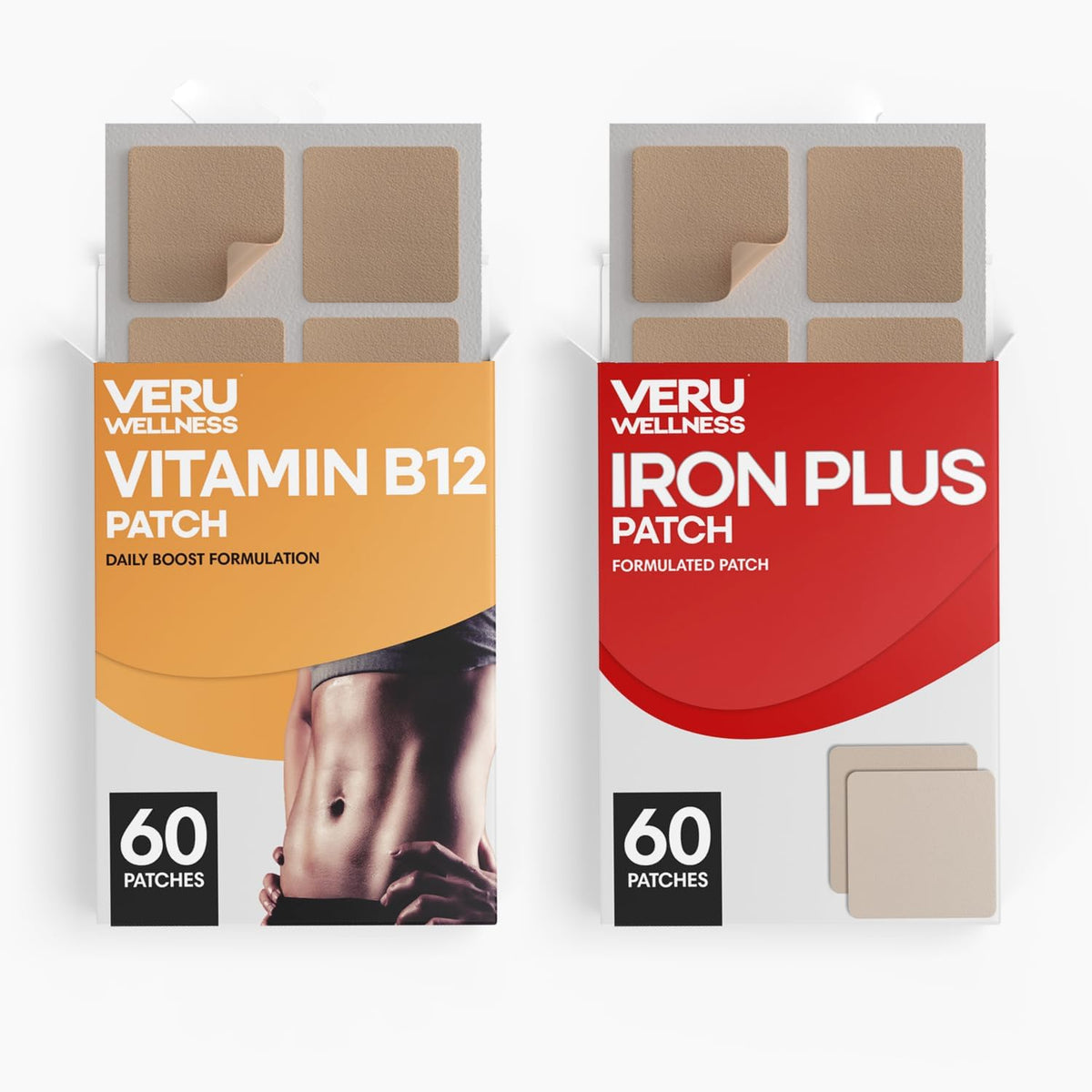 Veru Wellbeing Energy Boost Duo Lifestyle Patches - B12, Iron - Self Adhesive - 42 Day Supply (120 Patches) – Image 10