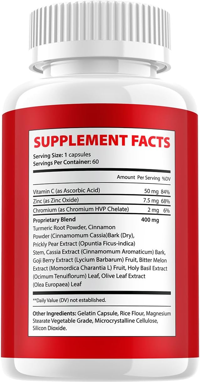 Glucocyn Capsules – All Natural Supplement, 180 Count (3-Pack) - görsel 6