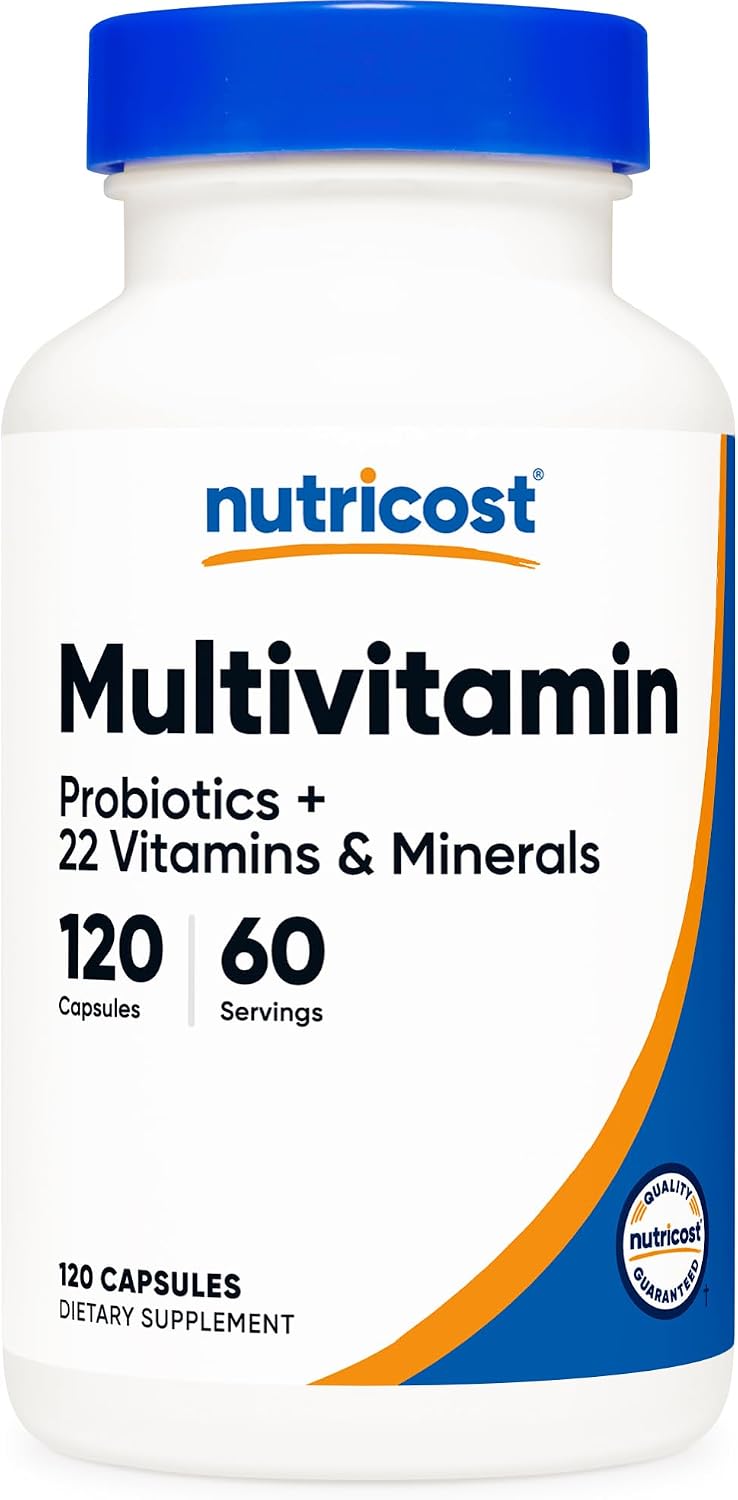 Nutricost Multivitamin with Probiotics 120 Vegetarian Capsules (3 Bottles) - görsel 6