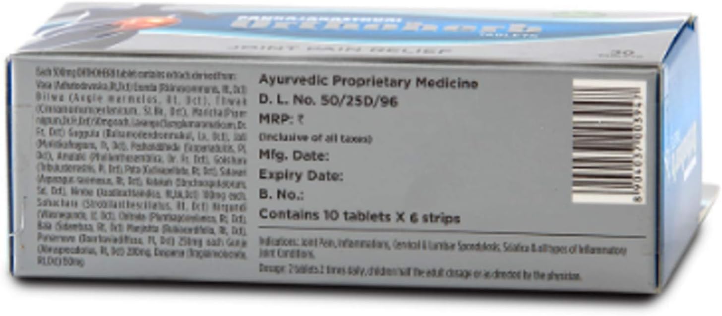 Pankajakasthuri Herbals Ayurvedic Orthoherb, 60 Tablets - görsel 1