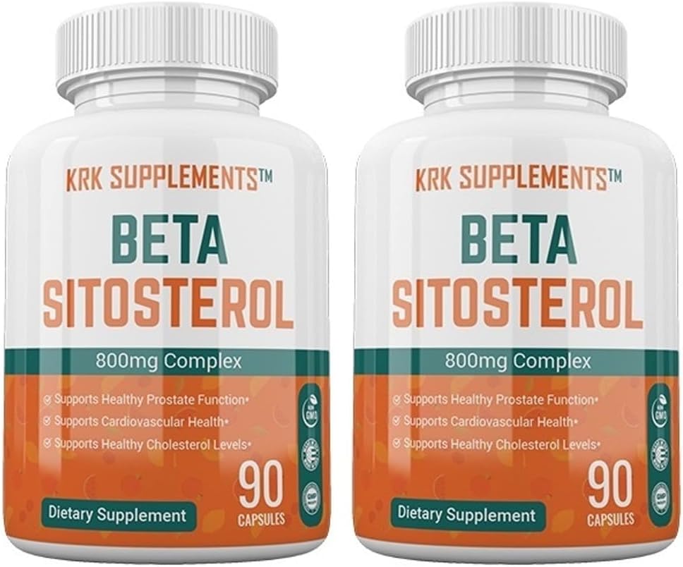 KRK SUPPLEMENTS Beta Sitosterol 800mg Prostate Support - 180 Capsules (2 Pack) - görsel 1
