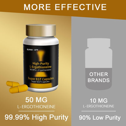 SUPER-SYN L-Ergothioneine 50mg – Ultra-Pure – Healthy Ageing: By tackling oxidative stress – a key driver of – Image 4