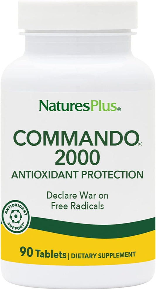 NaturesPlus Commando 2000 - 90 Tablets - – Vitamin A (as beta-carotene): An antioxidant that supports immune – Image 1