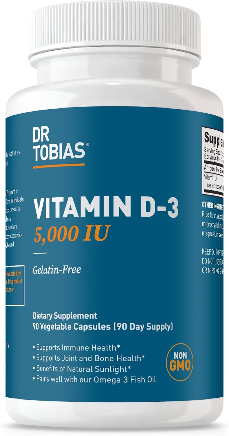 Dr. Tobias Vitamin D3 5000 IU, 90 Capsules - görsel 1