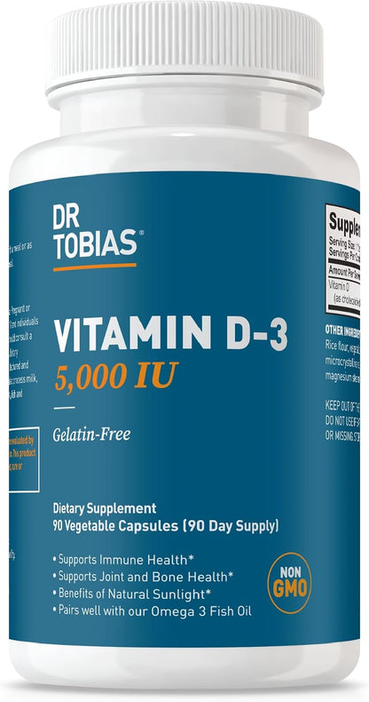 Dr. Tobias Vitamin D3 5000 IU, 90 Capsules