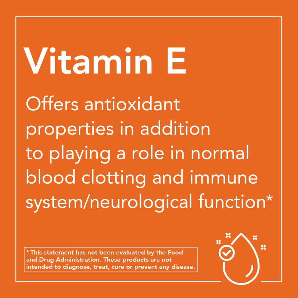 Now Foods Vitamin E 400 IU & Selenium, 100 Softgels - görsel 5