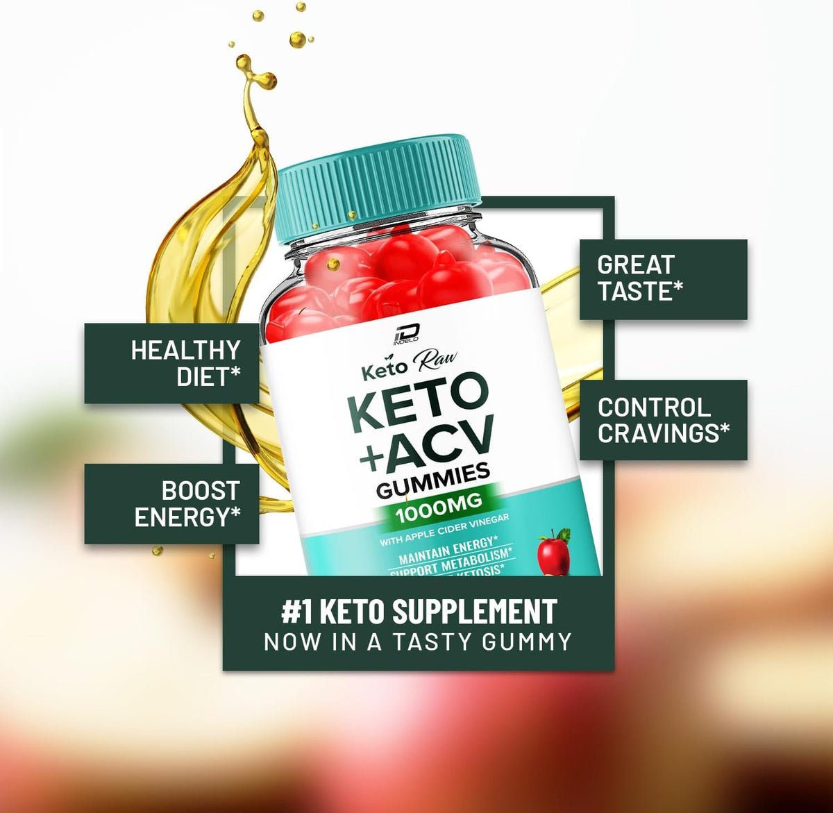 Keto Raw ACV Gummies Supplement – Apple Cider Vinegar 1000mg + Vitamin B12 (2 Pack, 120 Gummies) – Image 5