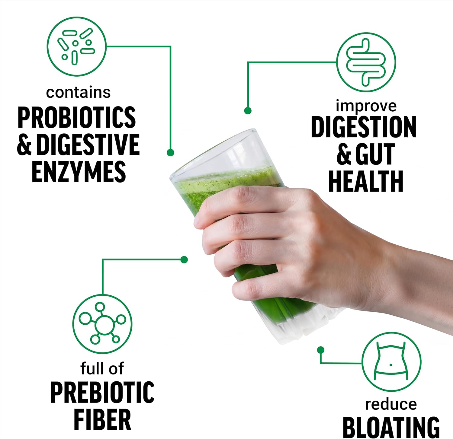 Force Factor Smarter Greens Superfoods Powder, 3-Pack – 90 Servings - görsel 2
