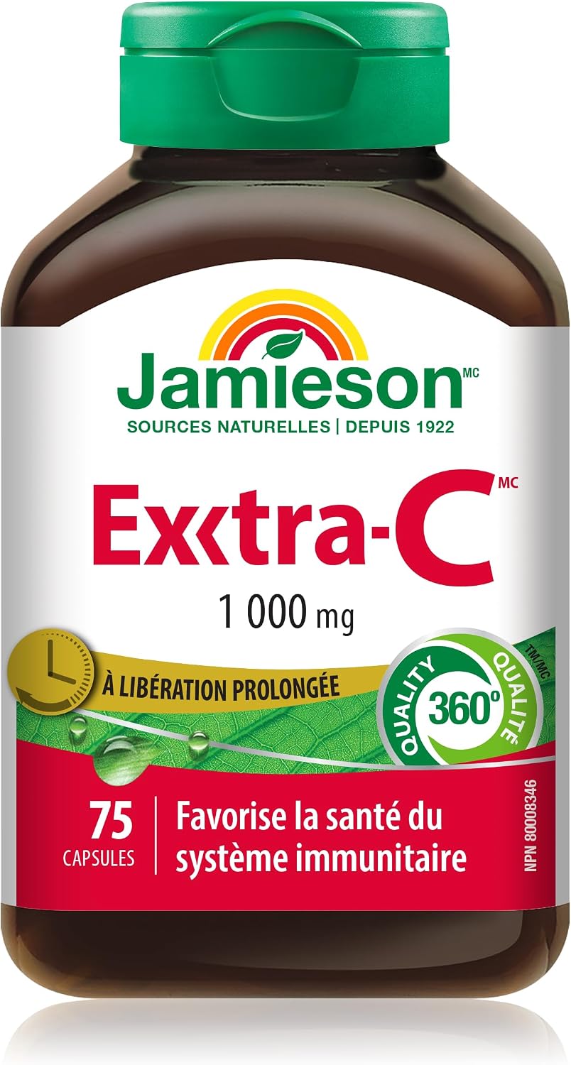 Jamieson Extra-C 1000mg 75 Vitamin C Capsules - görsel 2
