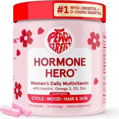 Peach Perfect Inositol Powder Multivitamin, Strawberry Acai Flavour – 4g Myo & D-Chiro Inositol, DIM, Zinc, Magnesium – Image 8