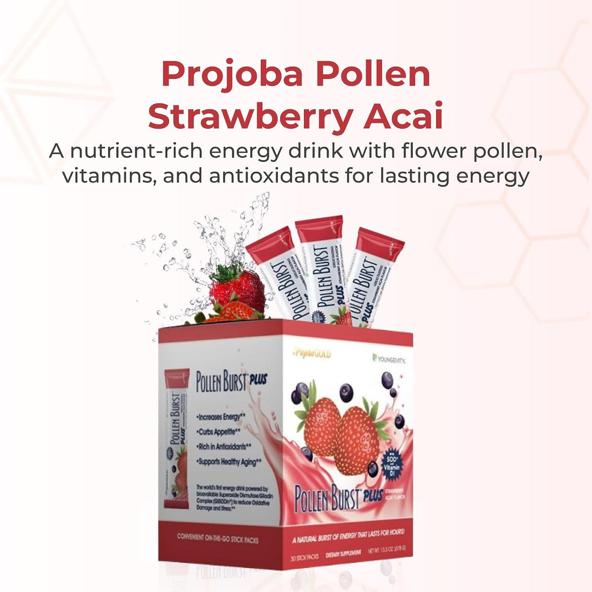 Youngevity Pollen Burst Energy Drink - – Mental Clarity: A blend of flower pollen and green tea extract supports – Image 2
