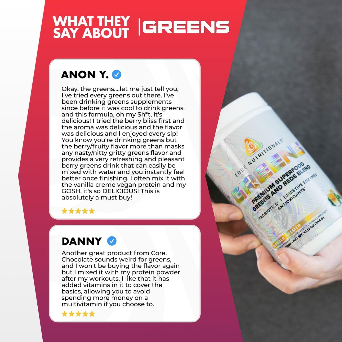 Core Nutritionals Greens | Premium Superfood Reds & Greens Blend | 5 Billion CFU Probiotics, Digestive Enzymes, & Antioxidants | 30 Servings (Berry Bliss) - görsel 6