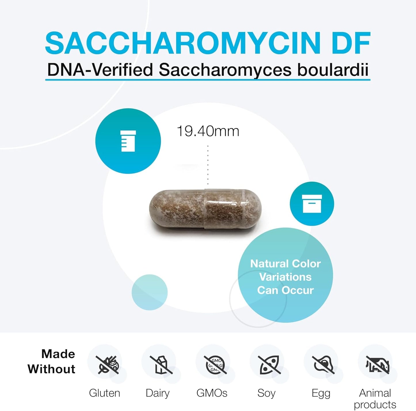 XYMOGEN Saccharomycin 10B - Gut Flora & Digestive Immune Support - 60 Capsules - görsel 3